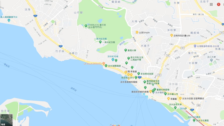 淡水景點地圖