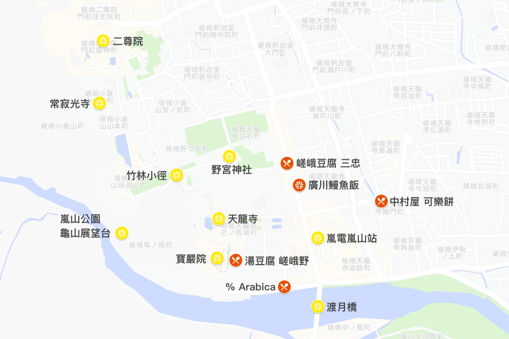 嵐山地圖