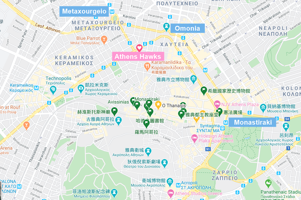 Athens Hawks地圖