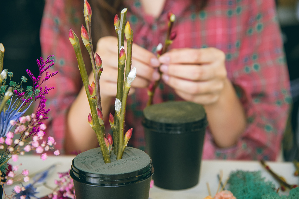 銀柳盆花DIY