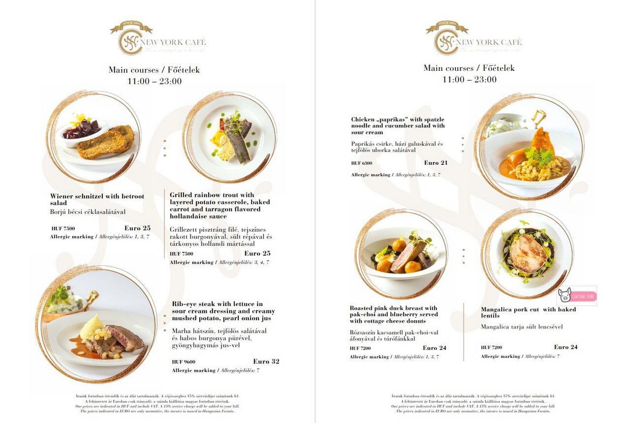New York Cafe菜單
