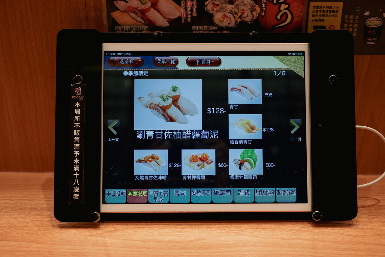 合點壽司菜單
