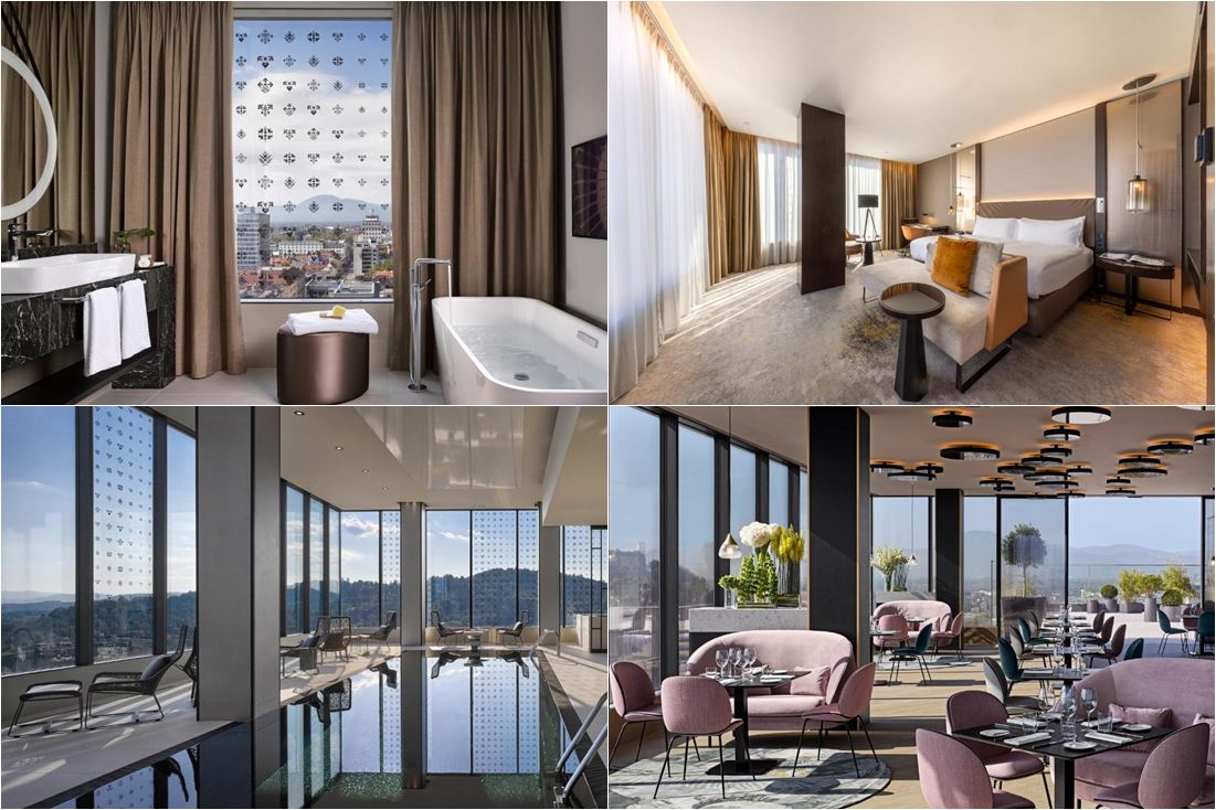 Intercontinental Ljubljana｜國際五星奢華客房與高空泳池