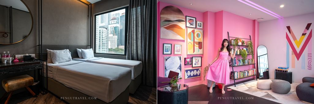 Mov Hotel KL 環境風格:整體嶄新富設計感,客房簡約舒適,公設繽紛時尚拍照打卡超搶眼