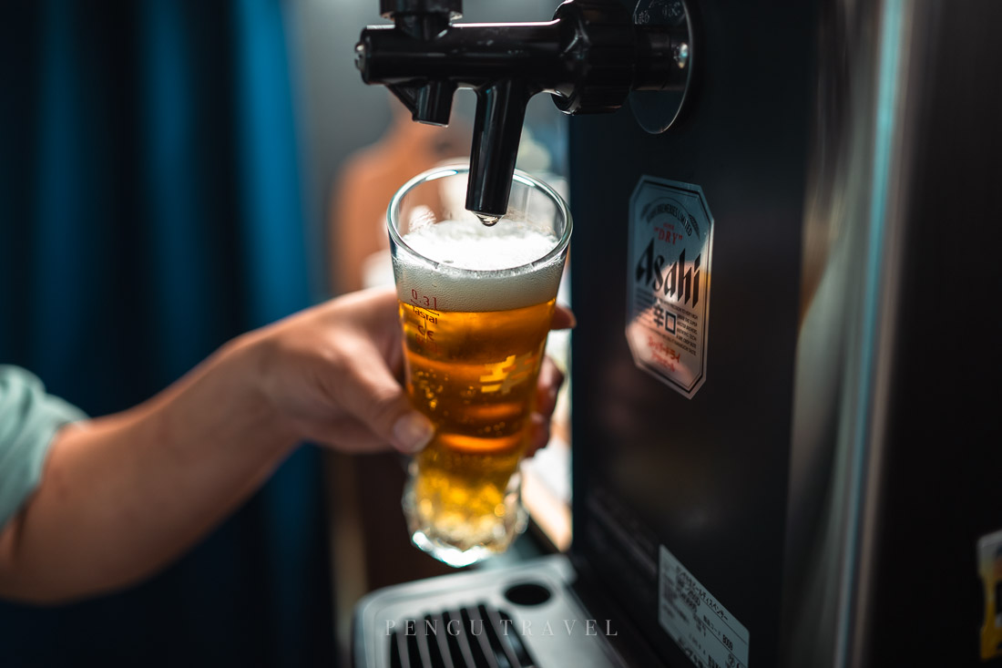 南苑貴賓室酒水：Asahi 生啤酒無限暢飲