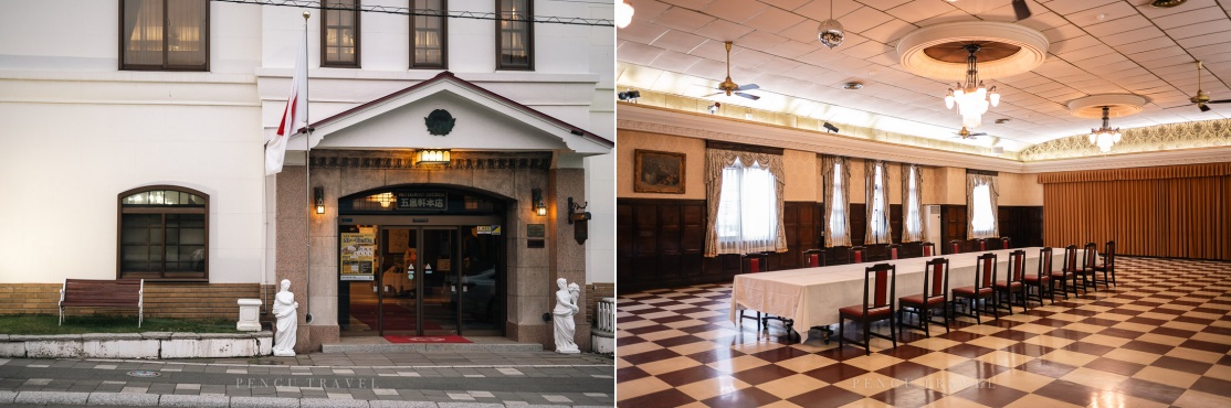 五島軒本店建築有如博物館，二樓氣派的「帝國之間」因上皇夫婦曾造訪而著名