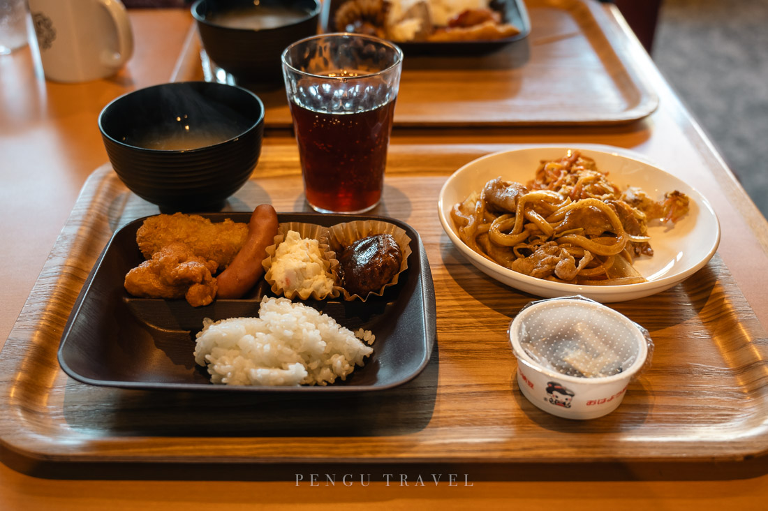 LC五稜郭飯店：函館商旅早餐烏龍麵與日式餐盤