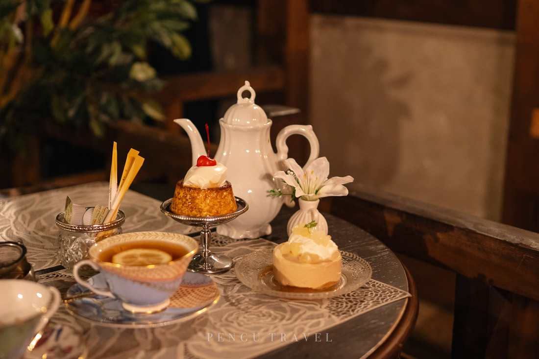 餐點推薦 布丁、洋梨蛋糕與紅茶