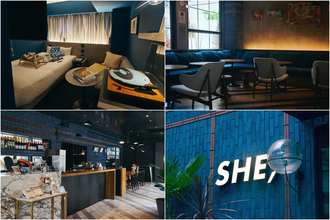 HOTEL SHE, OSAKA｜音樂主題飯店客房與公共區域